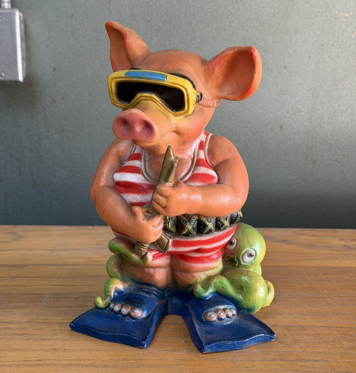 Vintage Piggy Bank Made in Germany Pig Wearing Swimsuit Vintage Piggy Bank Made in Germany Pig Wearing Swimsuit