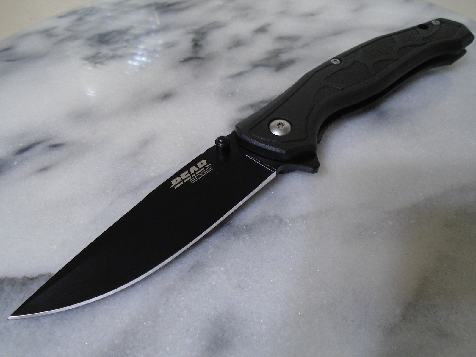 Bear Edge Brisk Assisted Open Blackout Pocket Knife Folder 440 Stainless 541 New Bear Edge Brisk Assisted Open Blackout Pocket Knife Folder 440 Stainless 541 New