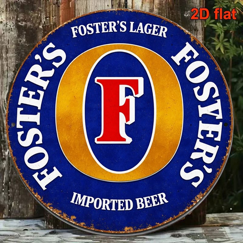 Foster\'s Lager Vintage Imported Beer Tin Metal Signs Home Décor 8x8
