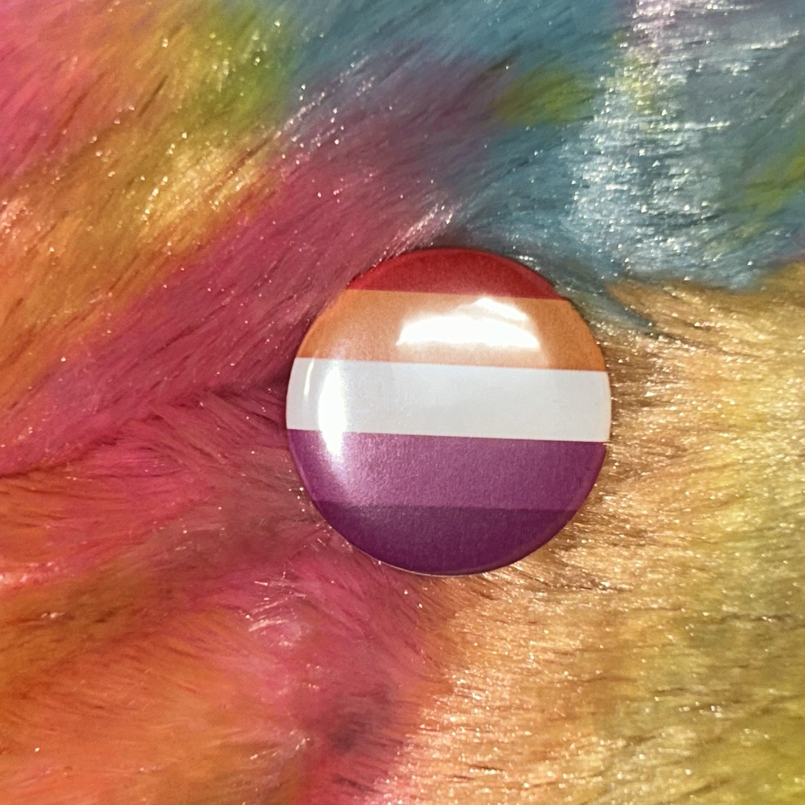 Lesbian Pride Flag Pin Button Badge