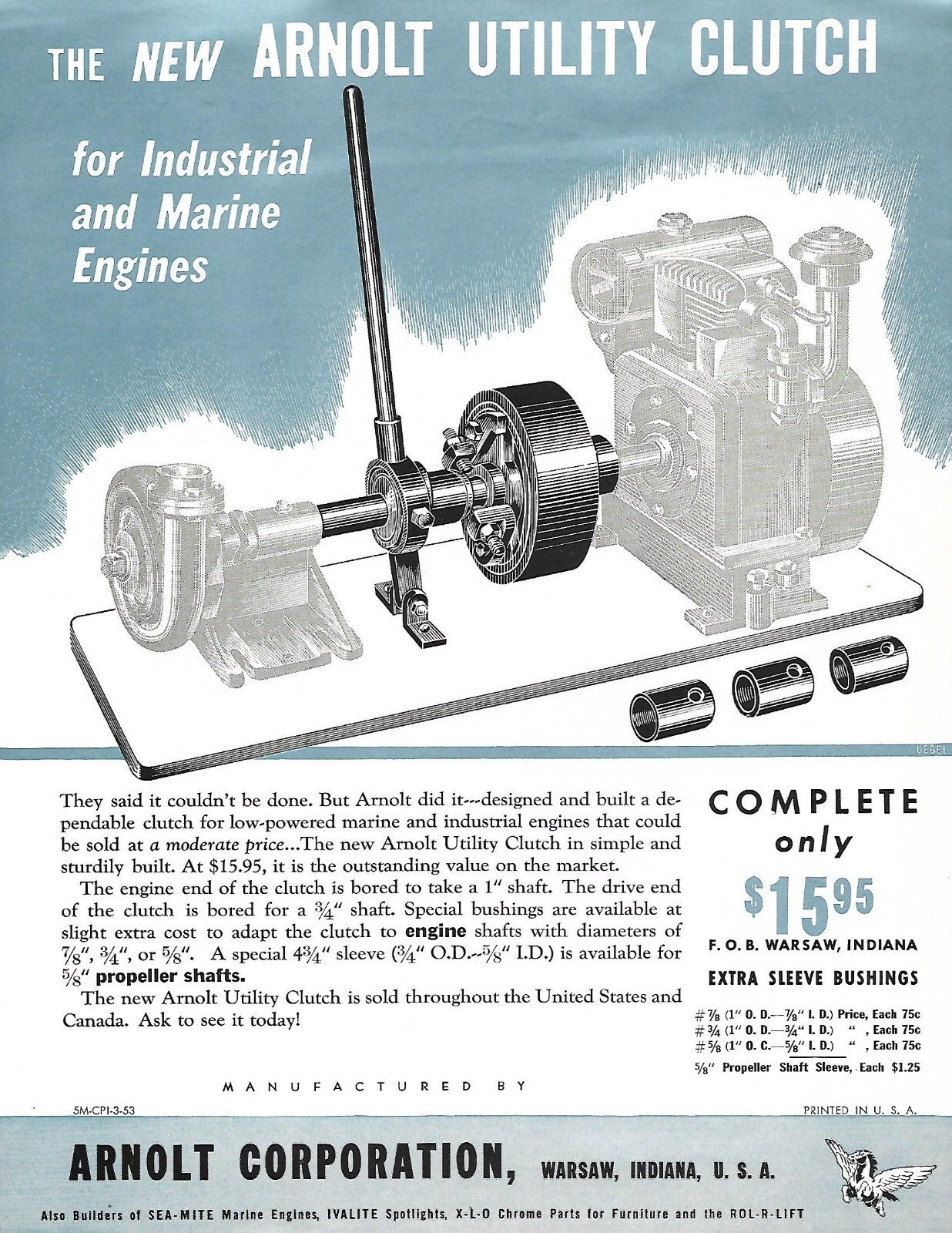 Boat Data Sheet - Arnolt - Utility Clutch for Marine Engines - Brochure (SH257) Boat Data Sheet - Arnolt - Utility Clutch for Marine Engines - Brochure (SH257)