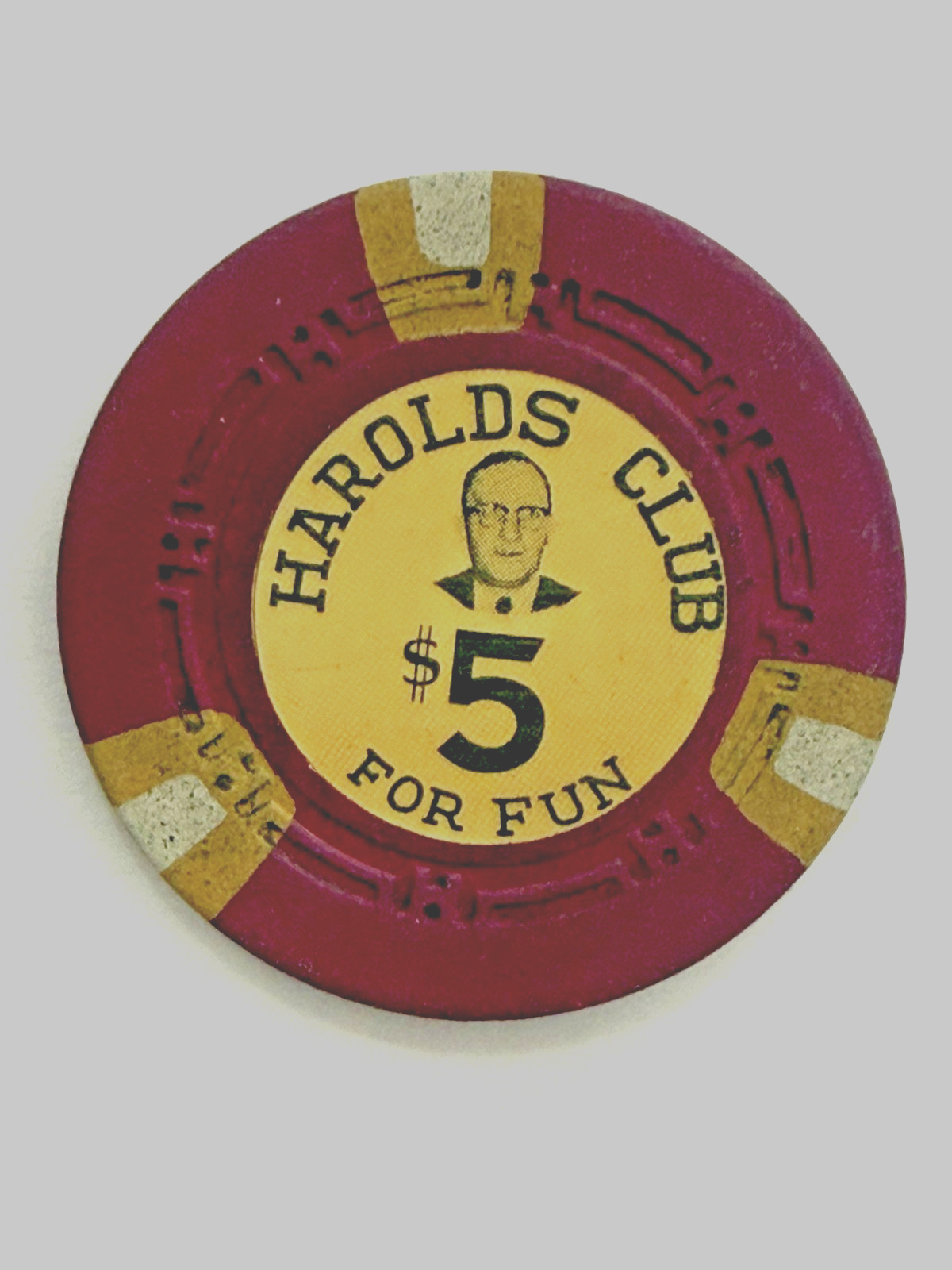 Vintage 1959 Harolds Club Casino Reno Nevada NV $5 Chip