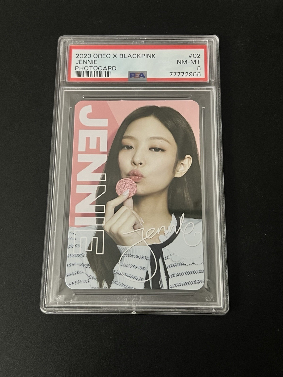2023 OREO X BLACKPINK PHOTOCARDS #07 JENNIE PSA 8