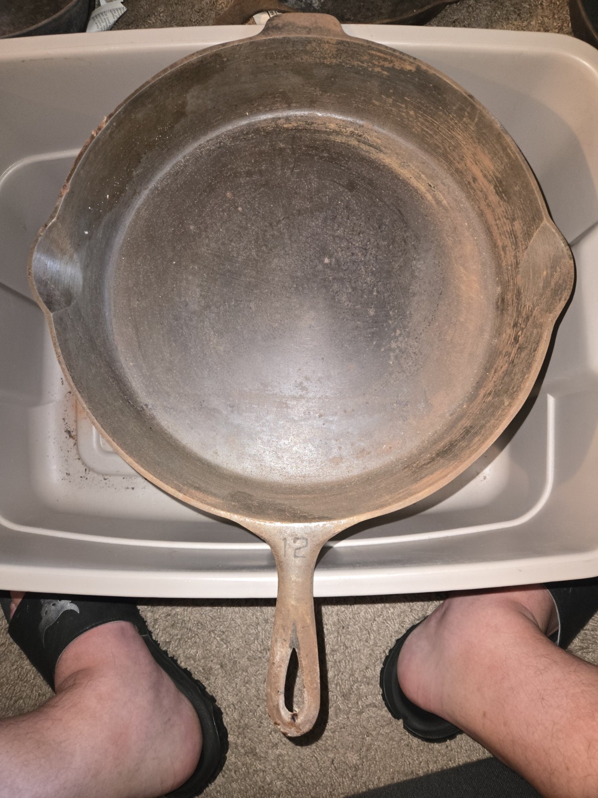 Vintage Griswold No. 12 Cast Iron Skillet 719A Erie PA Vintage Griswold No. 12 Cast Iron Skillet 719A Erie PA