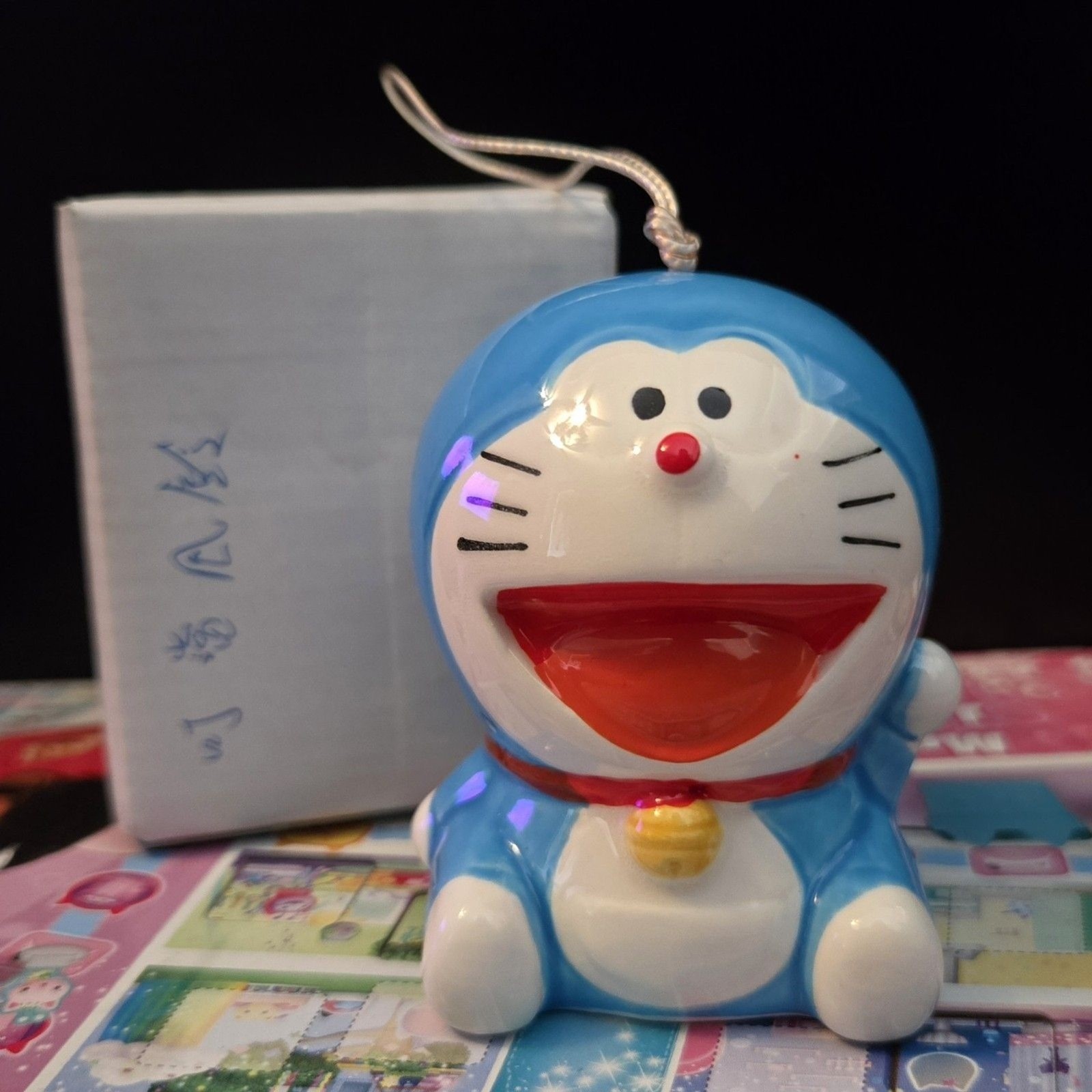 Rare 1998 Yutaka Doraemon Ceramic Furin Wind Chime - Made In Japan Sub Bandai
