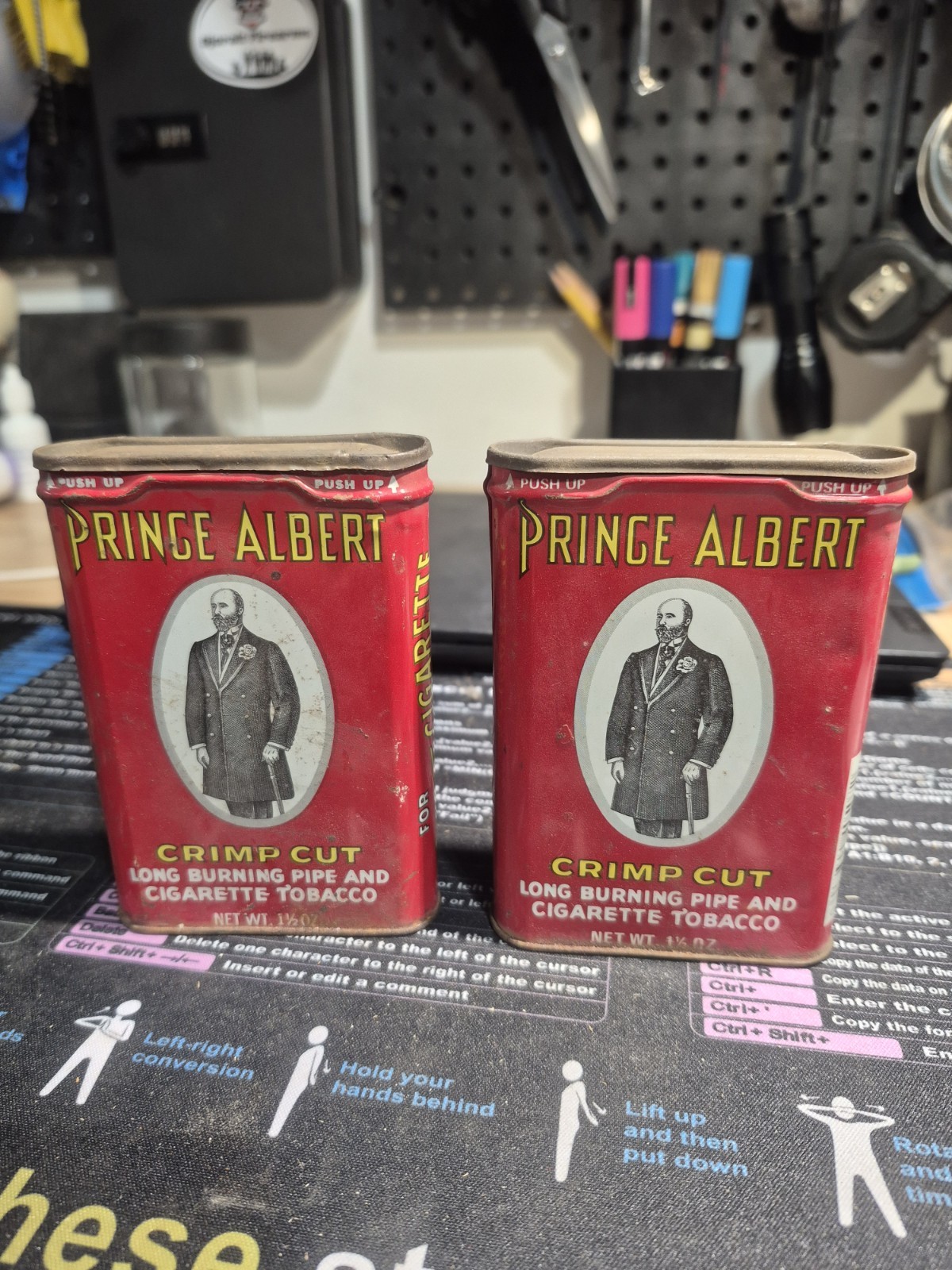 Intact VINTAGE 1970'S PRINCE ALBERT CRIMP CUT LITHOGRAPH METAL TOBACCO TIN Intact VINTAGE 1970'S PRINCE ALBERT CRIMP CUT LITHOGRAPH METAL TOBACCO TIN