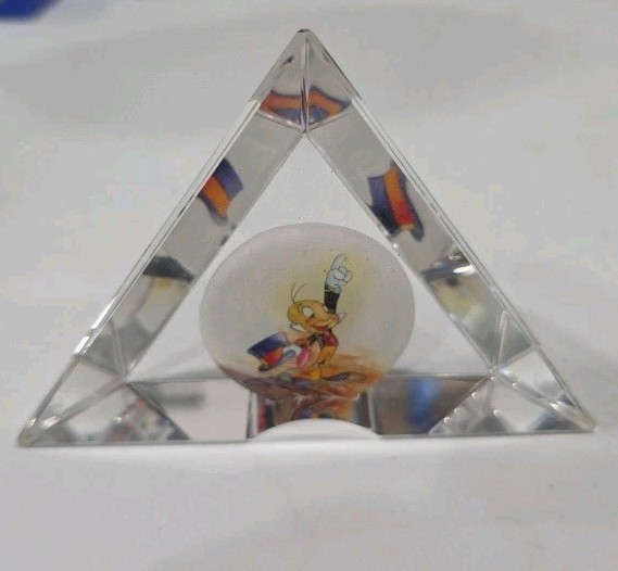 Disney Fine Art Glass LE ~ Pinocchio JIMINY CRICKET ~ Hand Painted by Toby Bluth