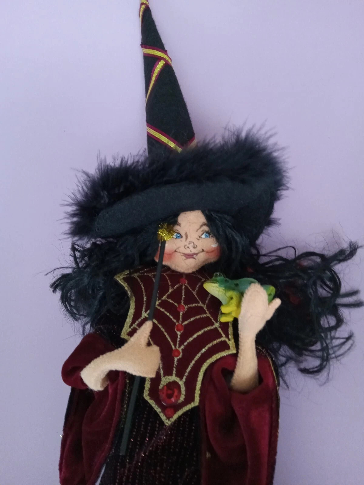 Annalee Pretty Witch with Frog and Magic Wand 19 Annalee Pretty Witch with Frog and Magic Wand 19