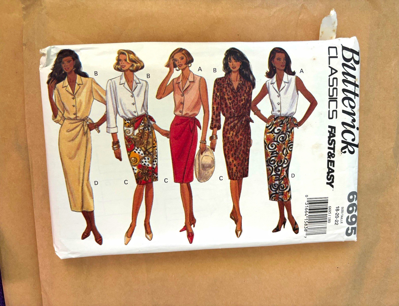 Butterick Classics Fast & Easy 6695 Women's 2-Piece Dress Sewing Pattern
