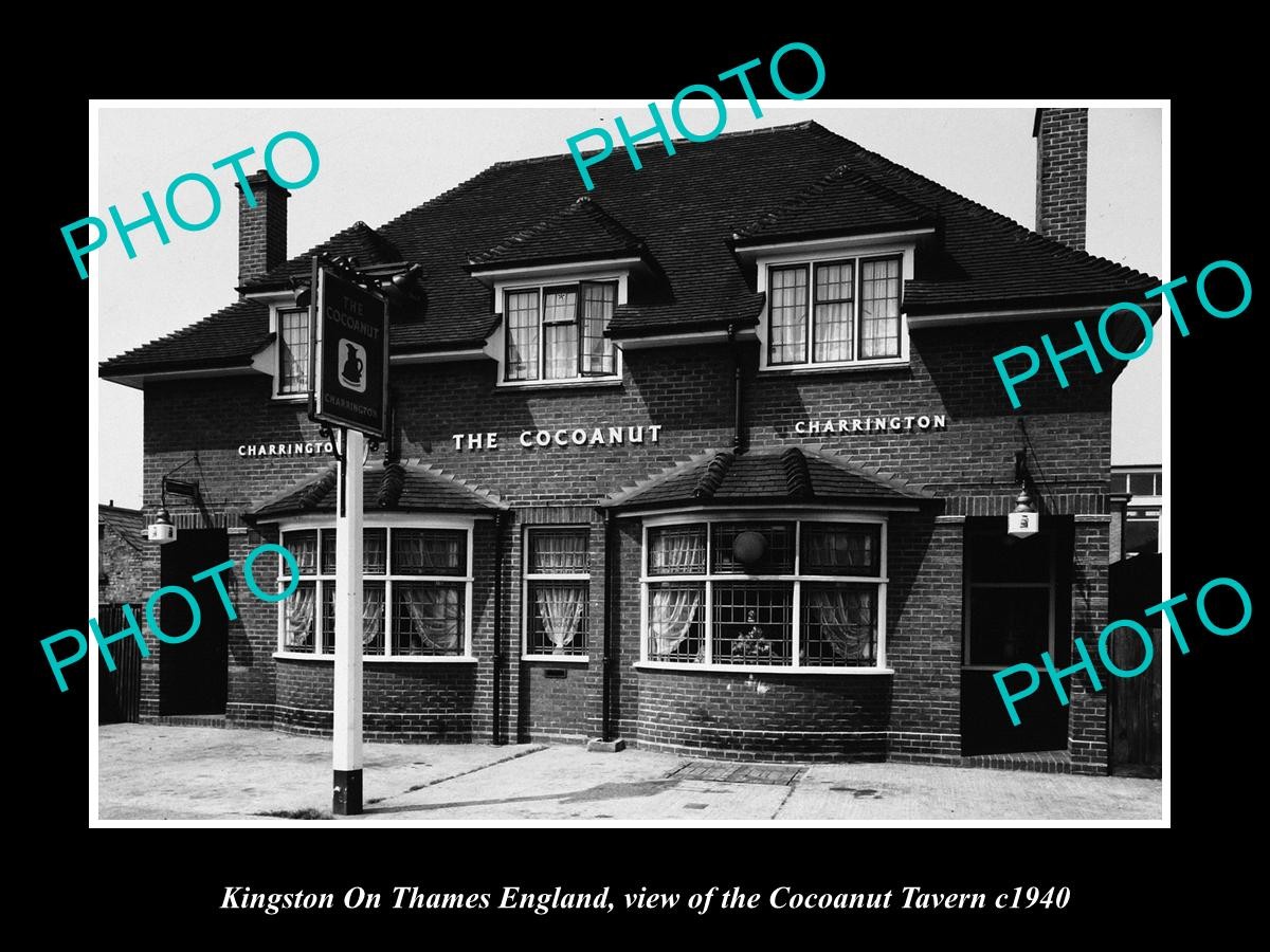 Kingston On Thames England The Cocoanut Tavern c1940 Old Large Historic Photo Kingston On Thames England The Cocoanut Tavern c1940 Old Large Historic Photo
