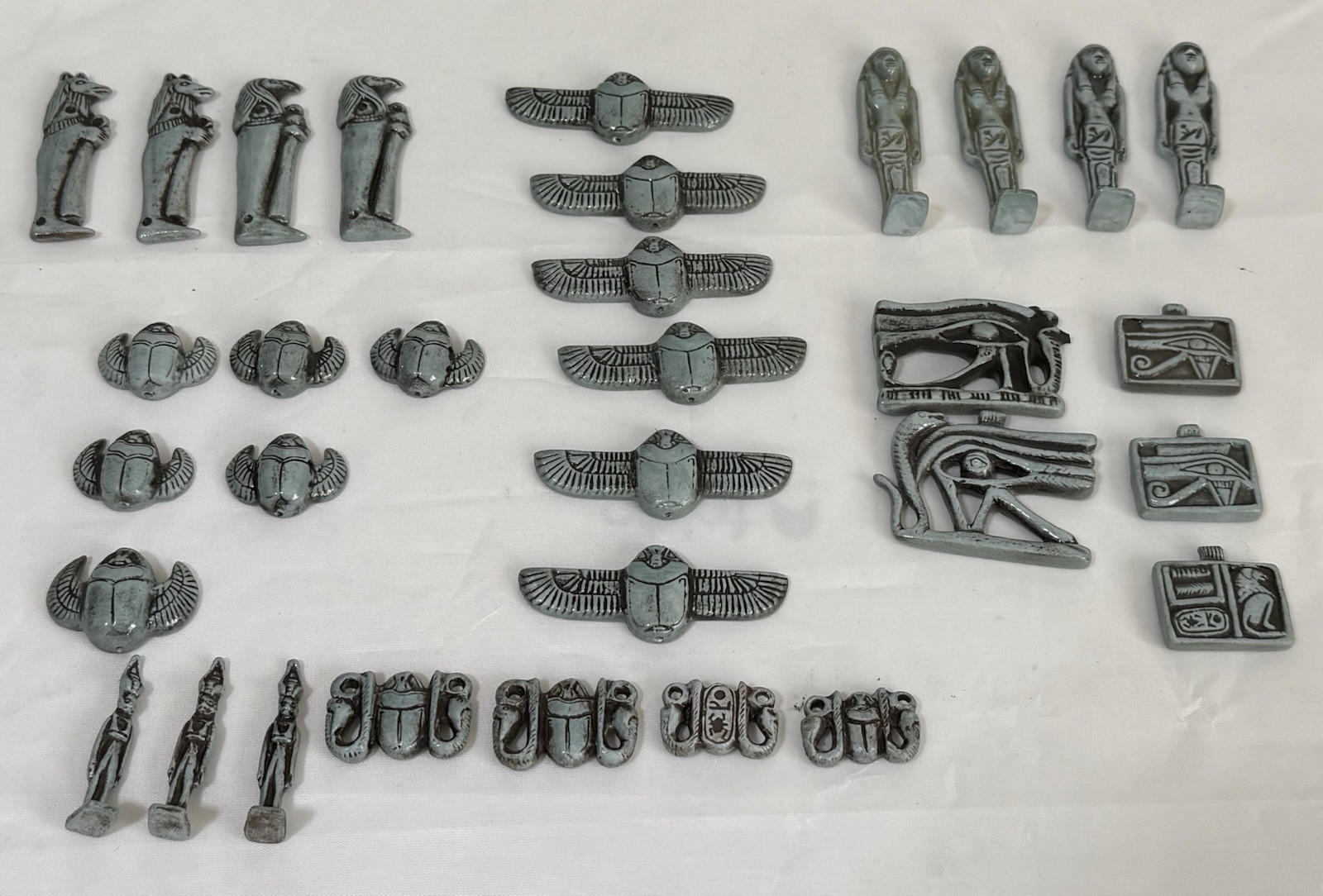 Super Huge Lot Vintage Mini Ancient Egyptian Style Amulets & Figurines Scarabs
