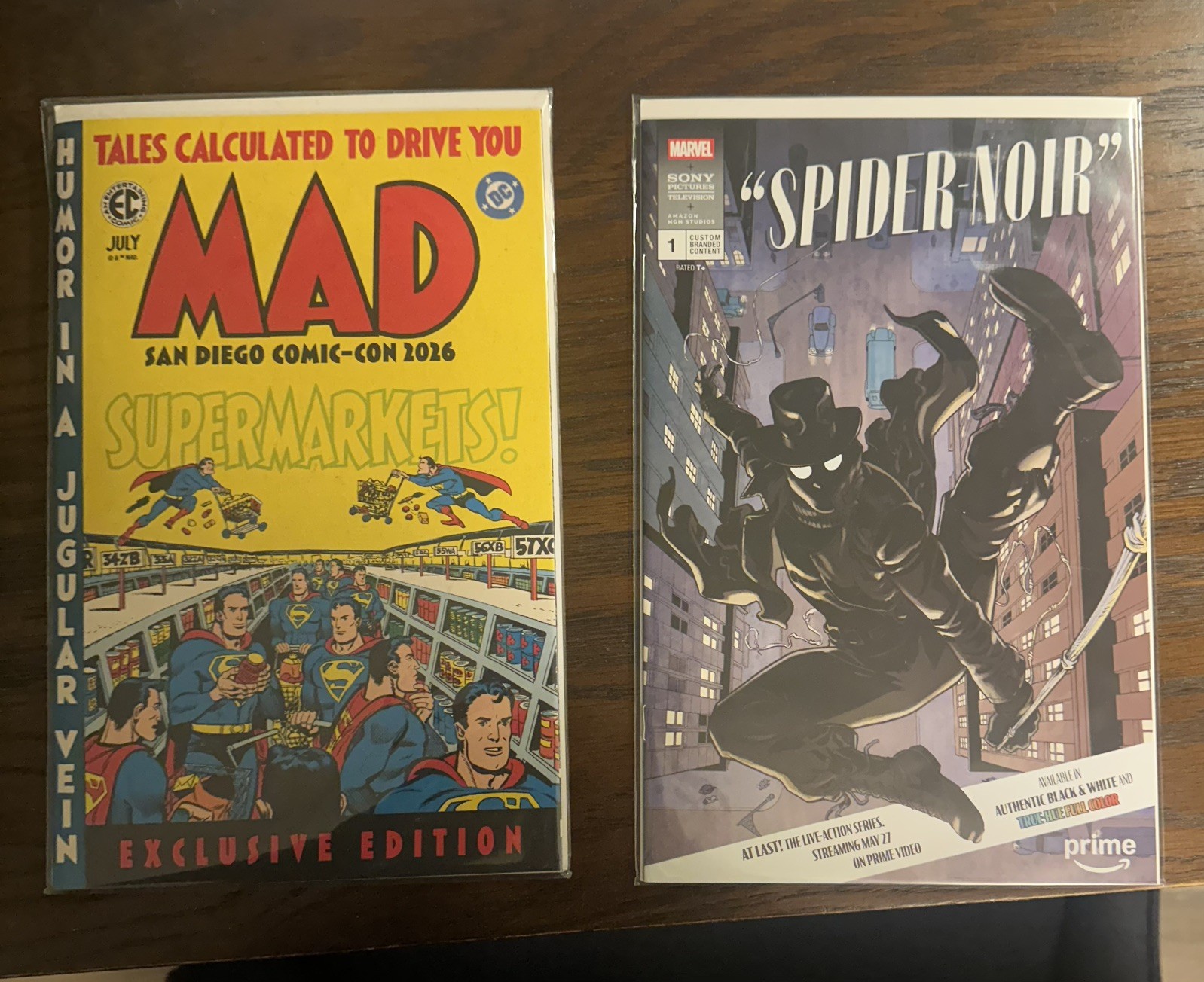 FYC CUSTOM PRIME SPIDER-NOIR COMIC BOOK COLOR VARIANT # 1 + SDCC 2026 MAD exc FYC CUSTOM PRIME SPIDER-NOIR COMIC BOOK COLOR VARIANT # 1 + SDCC 2026 MAD exc