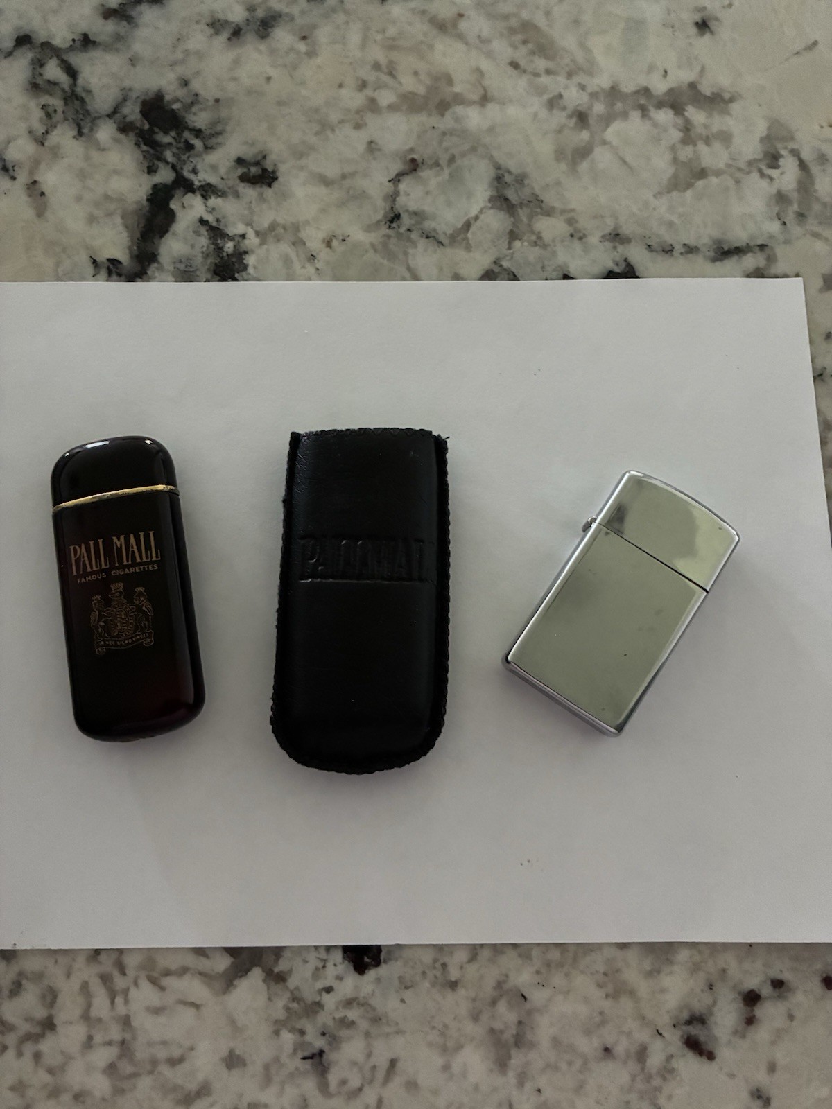 Zippo High Polish Chrome Lighter And Pall Mall Lighter