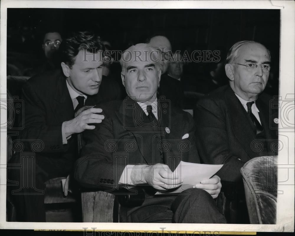 1945 Press Photo San Francisco Nelson Rockefeller, Sec of State Stettinius