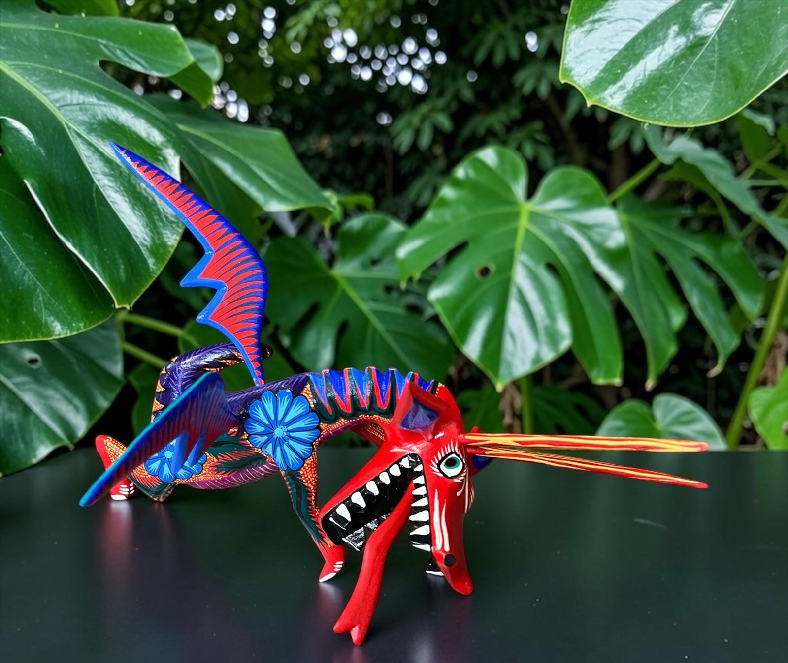 Oaxacan Alebrije Large Dragon Creature Copal Wood Carving Folk Art Mexican Color Oaxacan Alebrije Large Dragon Creature Copal Wood Carving Folk Art Mexican Color