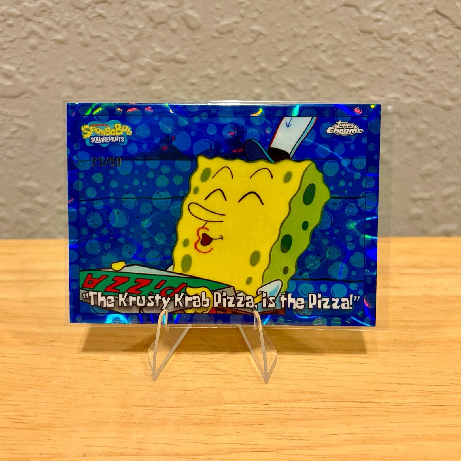 2025 Topps Chrome SpongeBob #73 The Krusty Krab Pizza is the Pizza Bubble /99 2025 Topps Chrome SpongeBob #73 The Krusty Krab Pizza is the Pizza Bubble /99