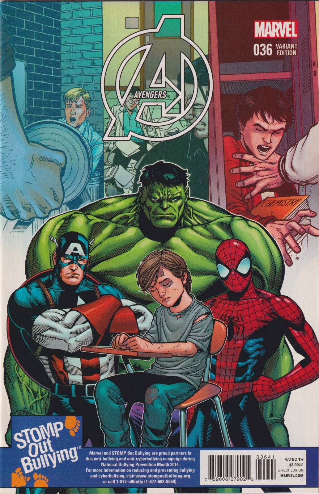 The Avengers 36 2014 Sean Chen Stomp Out Bullying 1 in 10 Incentive Variant NM