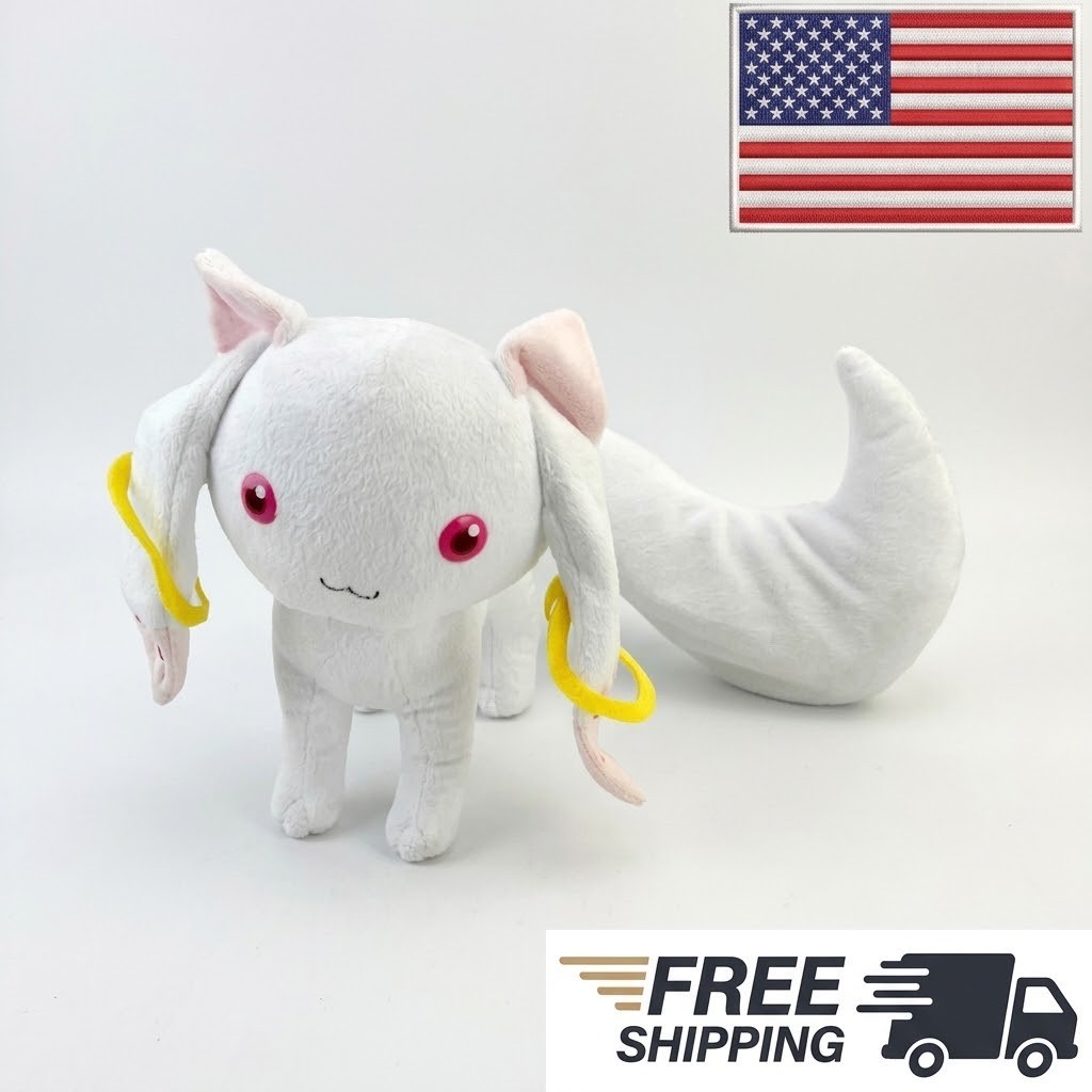9'' Puella Magi Madoka Magica Magic Kyubey Qbay Cat Soft Stuffed Plush Doll Toy 9'' Puella Magi Madoka Magica Magic Kyubey Qbay Cat Soft Stuffed Plush Doll Toy