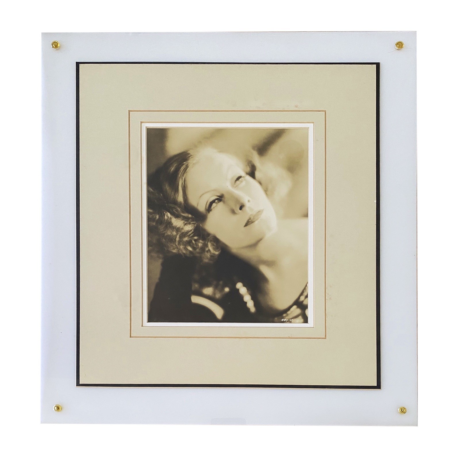 Vintage Greta Garbo MGM Studio Portrait Photograph, Framed GGX-43 Vintage Greta Garbo MGM Studio Portrait Photograph, Framed GGX-43