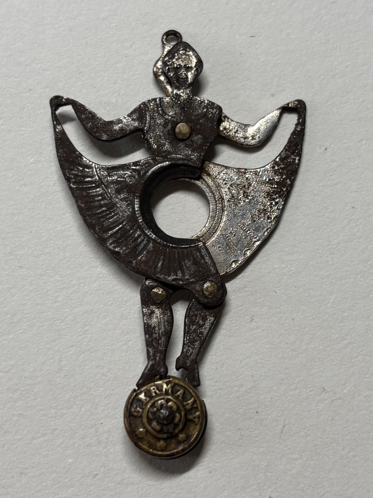 Antique 1891 The Nautch Girl Watch Fob Cigar Cutter Germany Victorian Rare