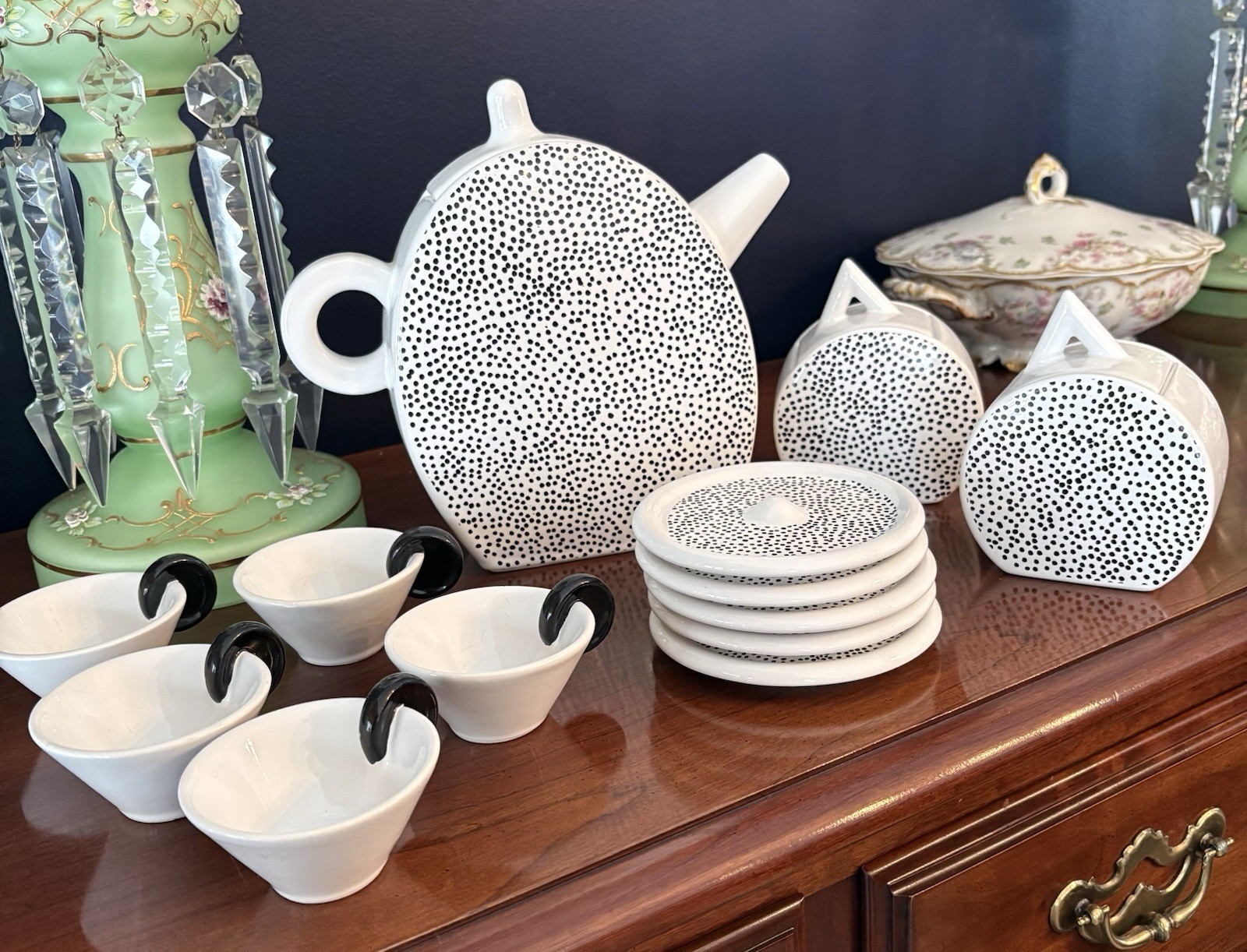 Vintage MAS Italy MCM Memphis 16 Piece Tea Set Vintage MAS Italy MCM Memphis 16 Piece Tea Set