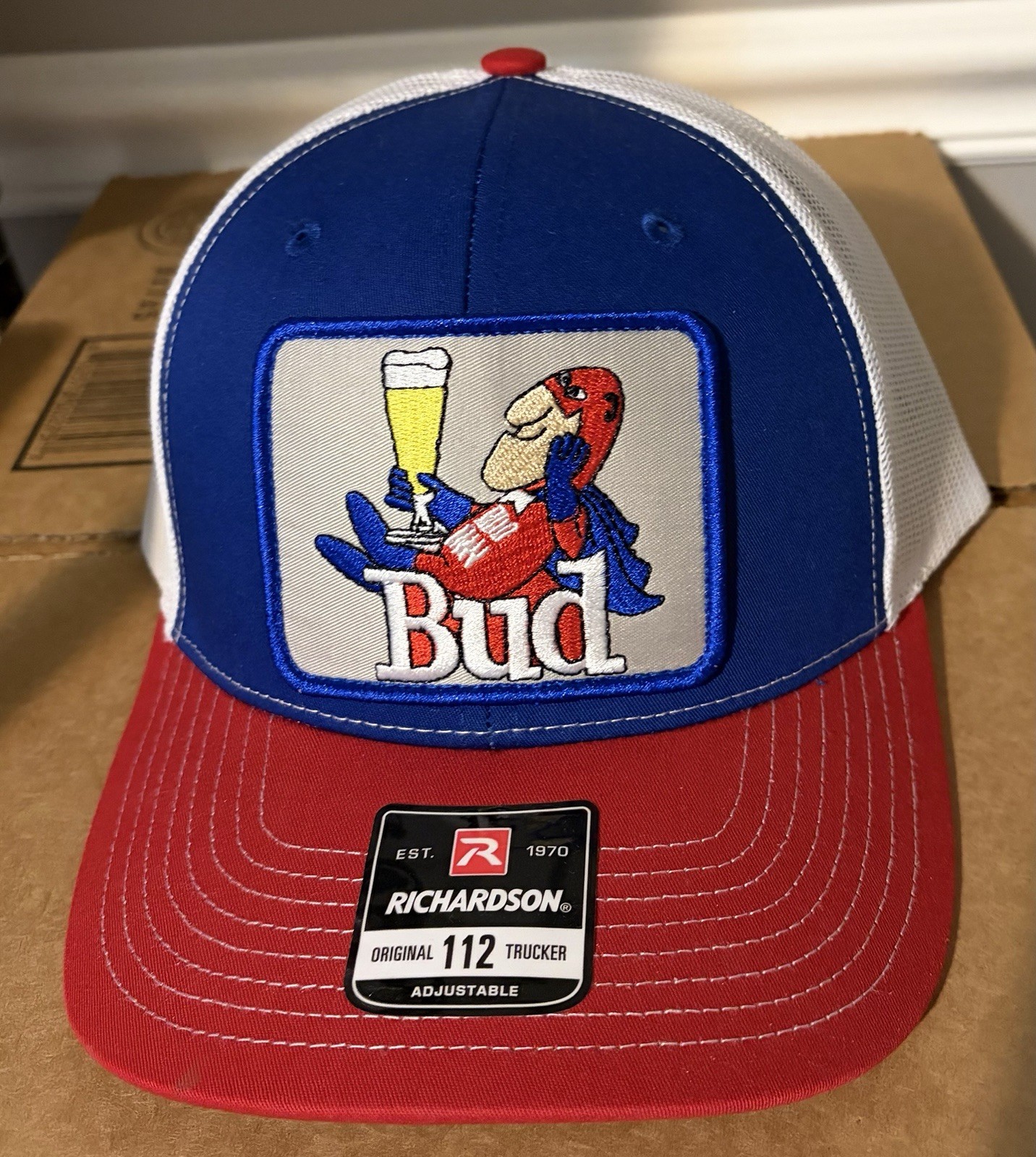 Bud Man Budweiser Bud Light  Hat Richardson 112 Cap Vintage Style