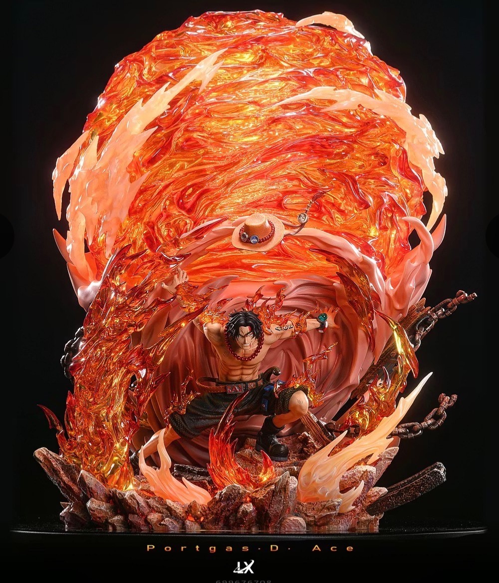 LX Studio BIG VERSION Portgas D Ace 1/6 Scale One Piece Anime Statue w/Light Up