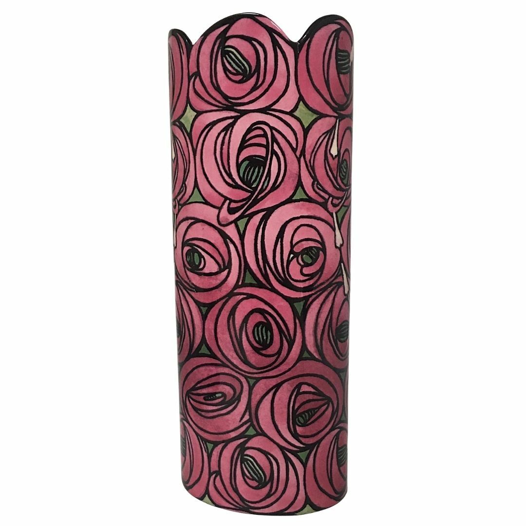 Art Deco Pink Roses Charles Rennie Mackintosh Museum Flower Vase