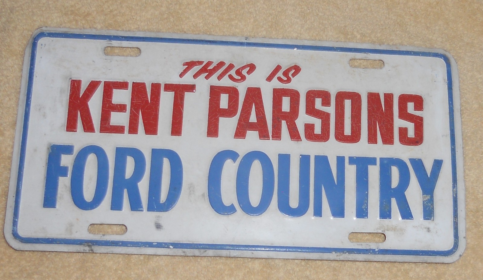 Vintage this is kent parsons ford country car tag license plate Heavy Metal