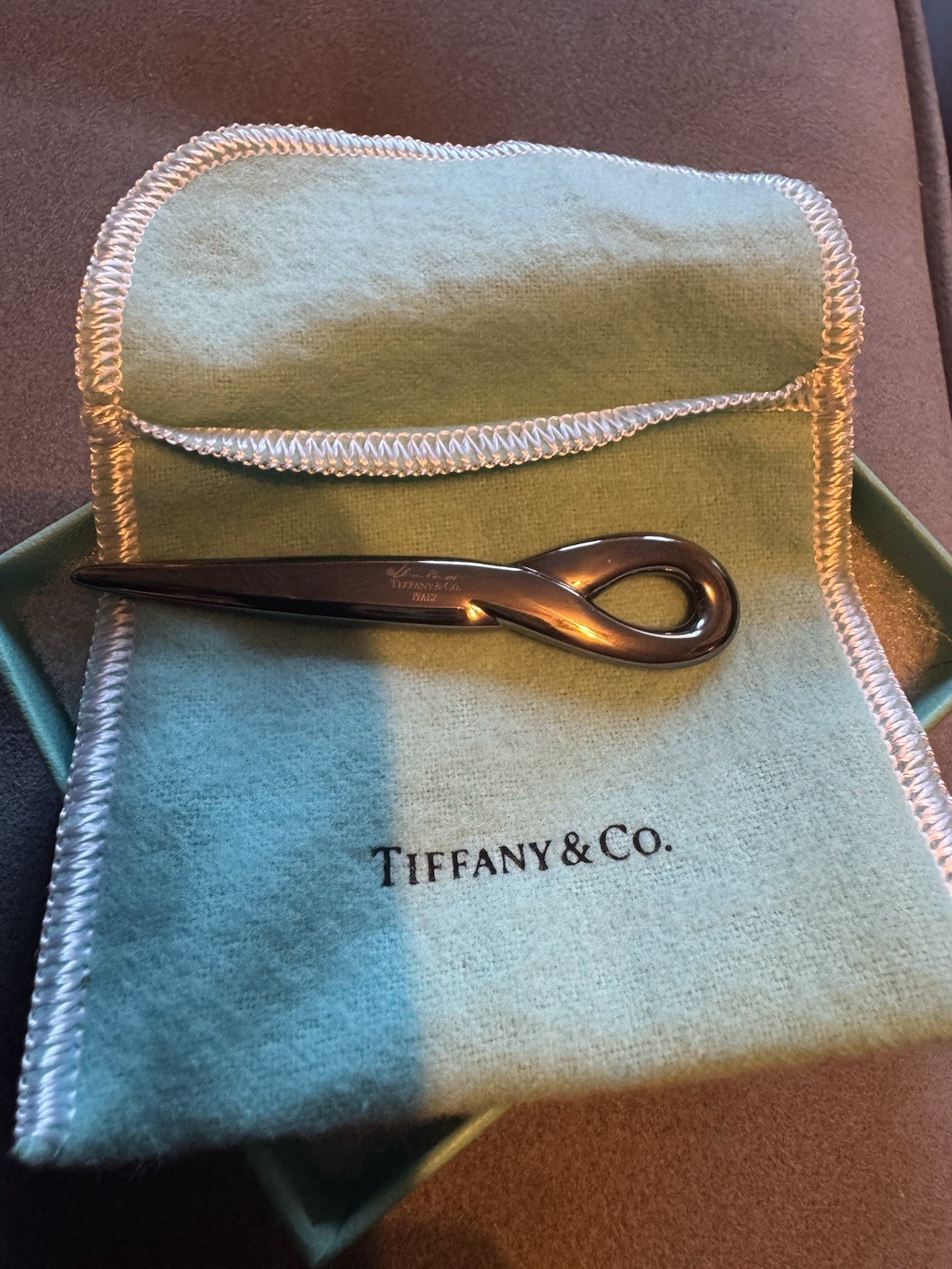 Tiffany & Co Elsa Peretti Sterling Silver Padova Charcoal Letter Opener 0249232 Tiffany & Co Elsa Peretti Sterling Silver Padova Charcoal Letter Opener 0249232