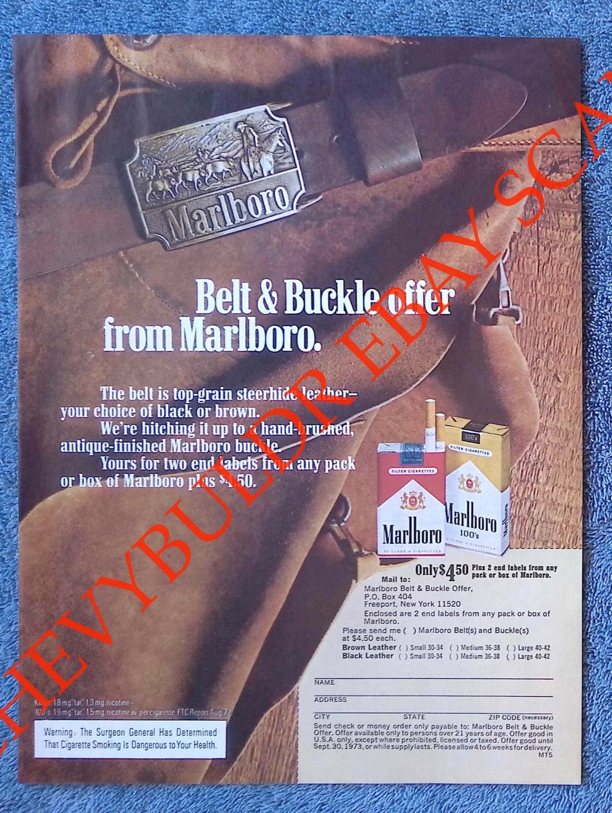 1973 Marlboro Cigarettes Vintage Ad \