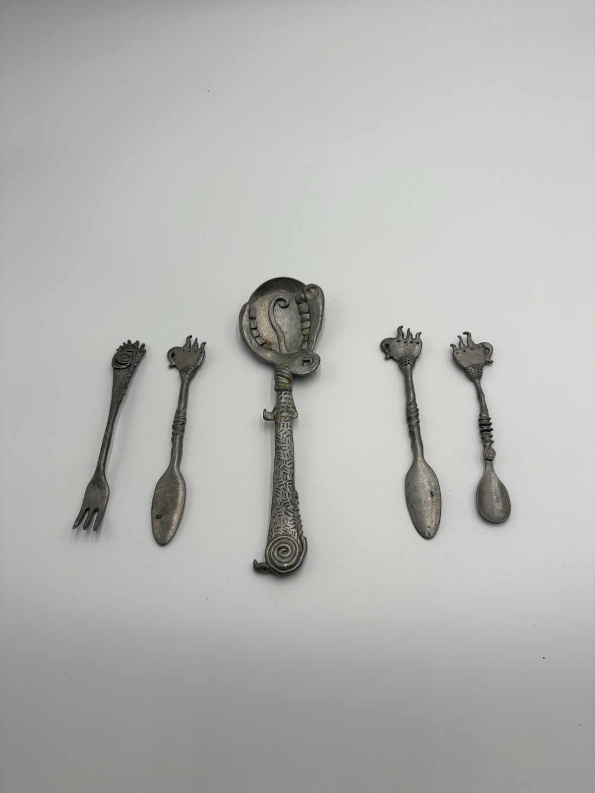 Lot of 5 Vtg Pewter Flatware Lot of 5 Vtg Pewter Flatware
