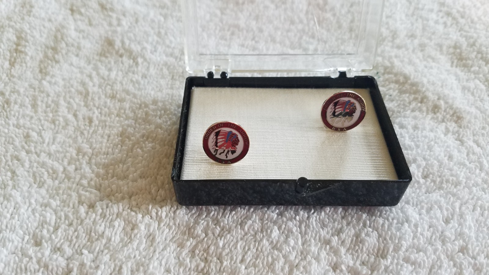 Order of the Arrow Vintage Cufflinks Set - Pair OA / BSA - Robbins Hallmark Order of the Arrow Vintage Cufflinks Set - Pair OA / BSA - Robbins Hallmark