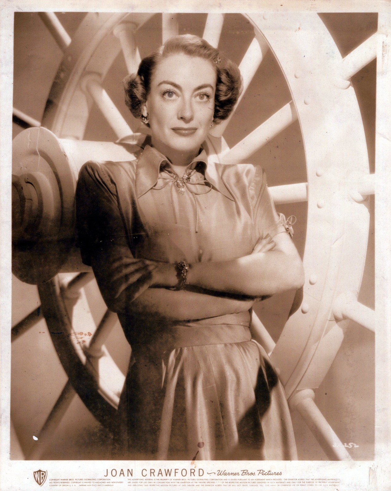 HOLLYWOOD JOAN CRAWFORD STYLISH POSE STUNNING PORTRAIT 1940s ORIG PHOTO MA94
