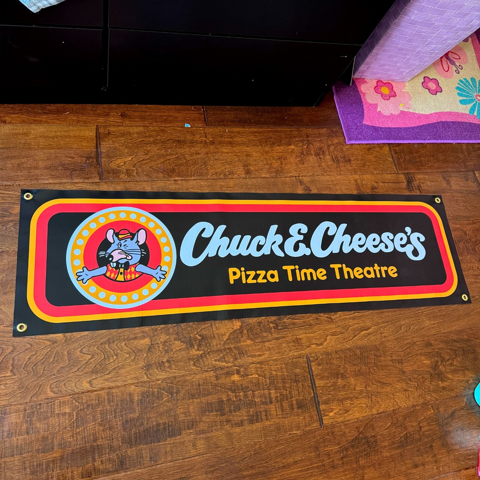 Vintage 1981 Chuck E Cheese Pizza Time Theatre Vinyl Banner Retro 80s Kids Decor Vintage 1981 Chuck E Cheese Pizza Time Theatre Vinyl Banner Retro 80s Kids Decor