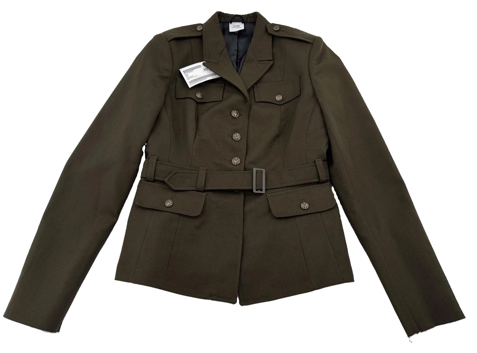 Army Green Service Uniform Womens AGSU Jacket Coat 16 MP Military Wool Blend New