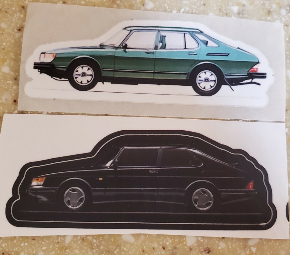 RARE SAAB 900 TURBO STICKERS LOT of 2 Retro Vintage SAAB RARE SAAB 900 TURBO STICKERS LOT of 2 Retro Vintage SAAB