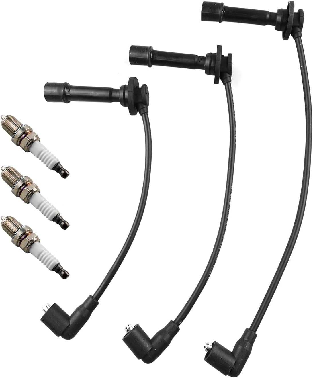 3PCS Spark Plug Wire and Spark Plugs Fit for John Deere 825i S4 Replace 3PCS Spark Plug Wire and Spark Plugs Fit for John Deere 825i S4 Replace