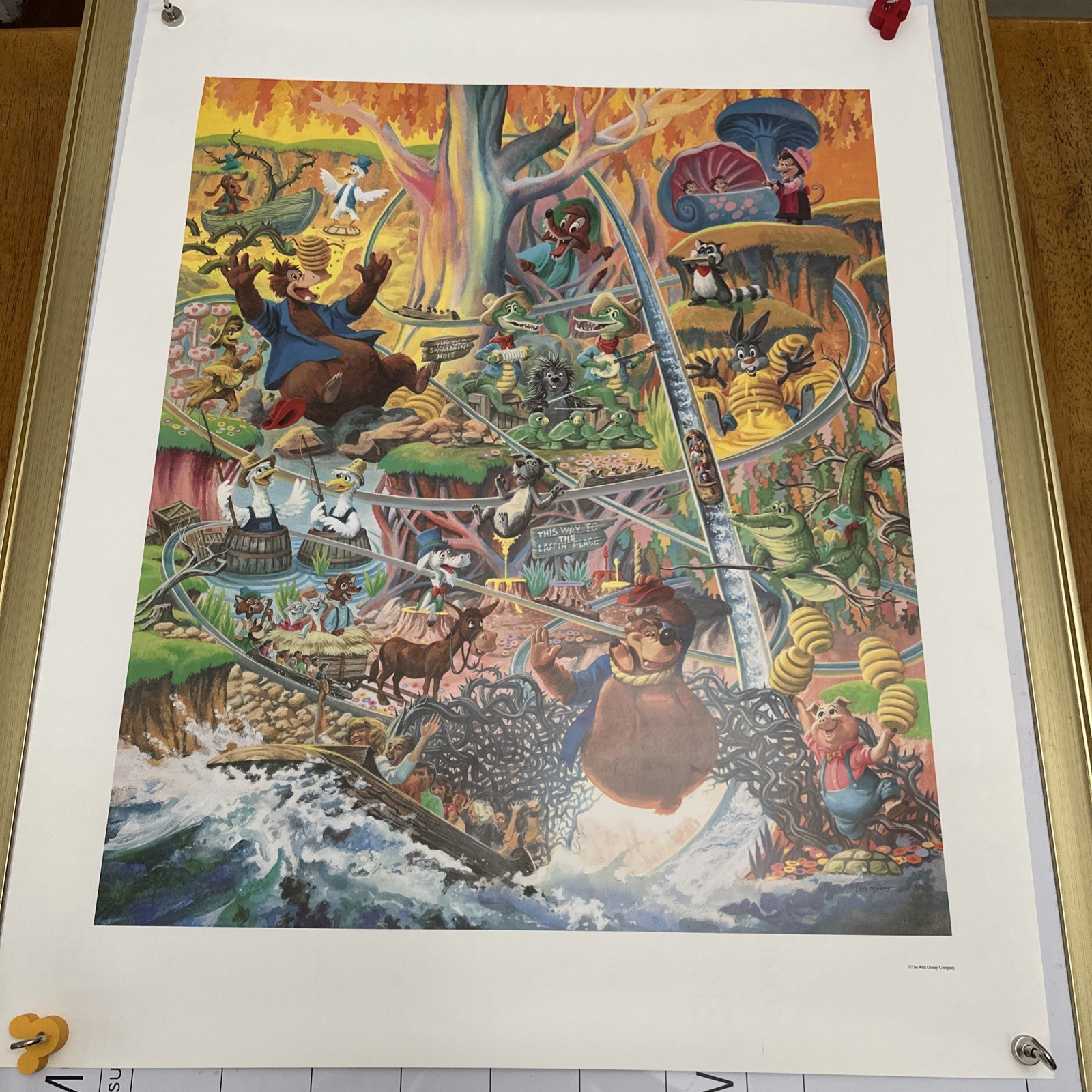 Vintage Disneyland Splash Mountain Laffin Place POSTER Boyer 30 x 24 Disney Rare Vintage Disneyland Splash Mountain Laffin Place POSTER Boyer 30 x 24 Disney Rare