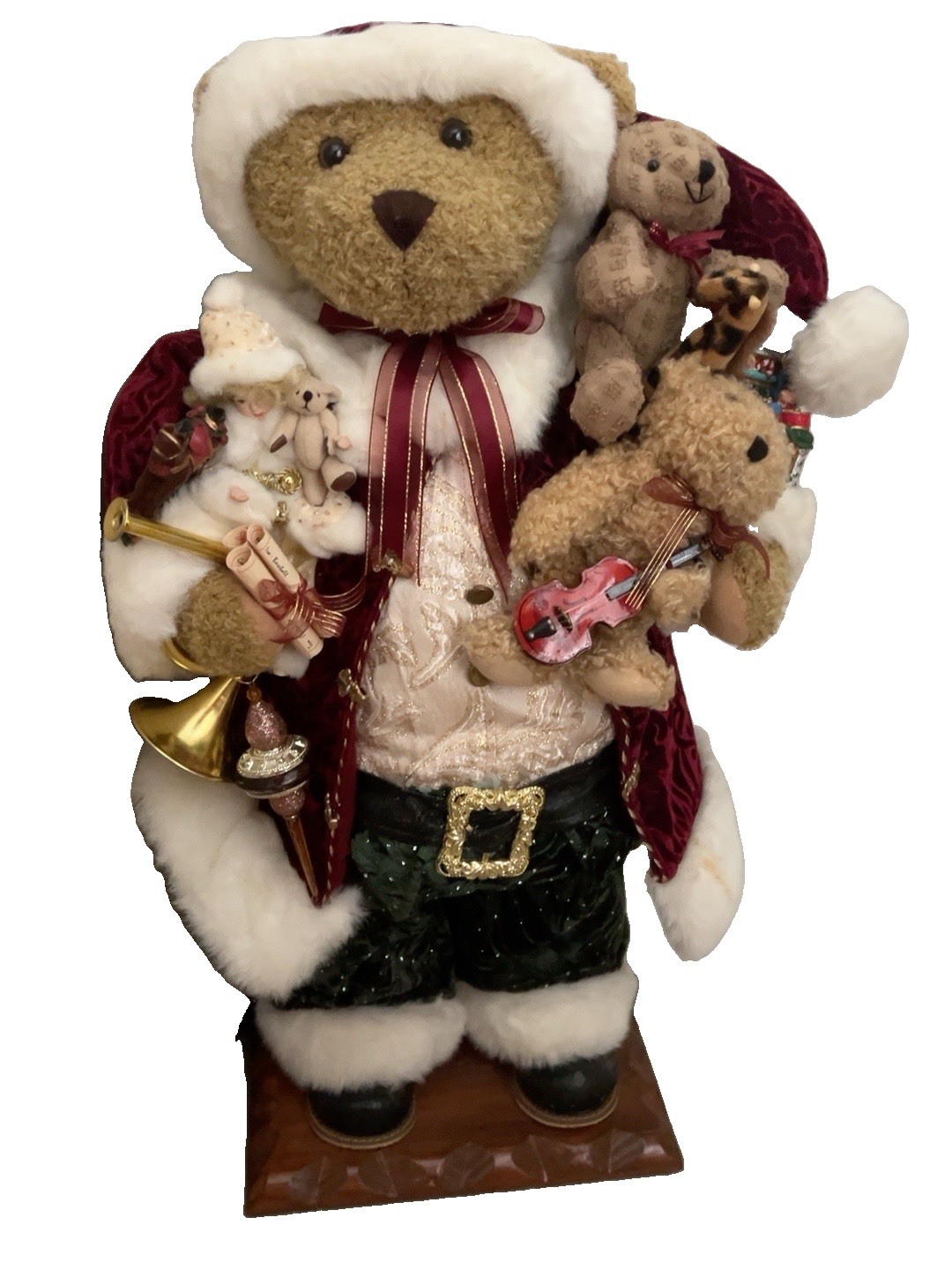 Vintage 2001 Grandeur Noel 29” Holiday Bear Santa SAM-1023C Sam’s Club Box
