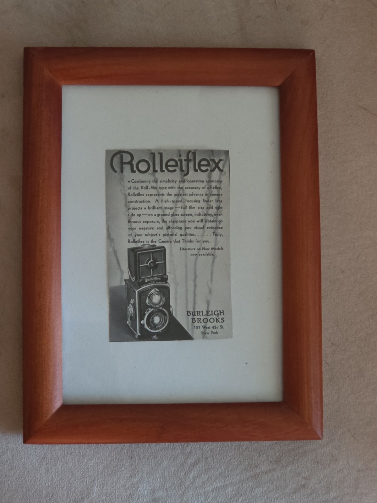 Small Rolleiflex Ad From Apx. Mid-1930s Or 1940s From National Geographic. Rare Small Rolleiflex Ad From Apx. Mid-1930s Or 1940s From National Geographic. Rare