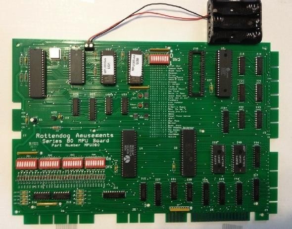 Gottlieb System 80 MPU S80 and S80A Board for Pinball Machines. Mpu080. New