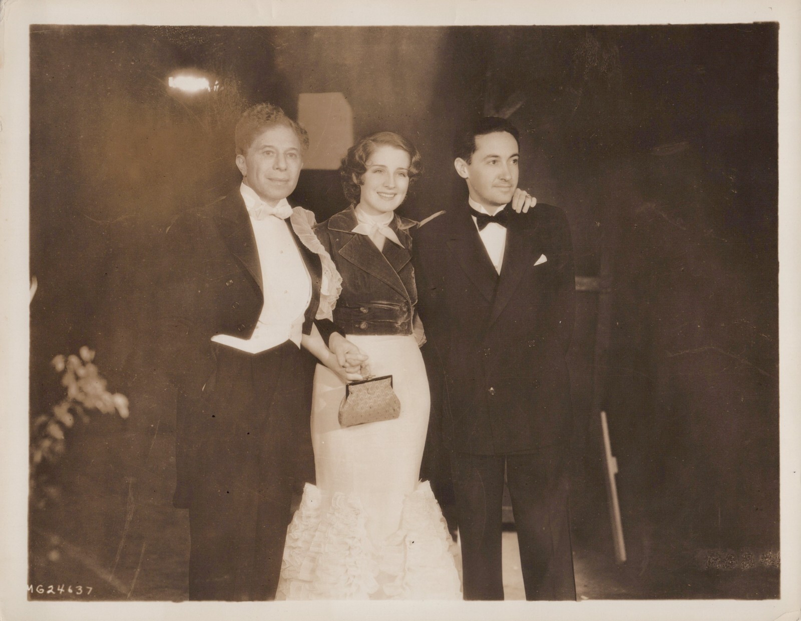 20s HOLLYWOOD NORMA SHEARER + SID GRAUMAN + IRVING THALBERG PORTRAIT Photo J 70