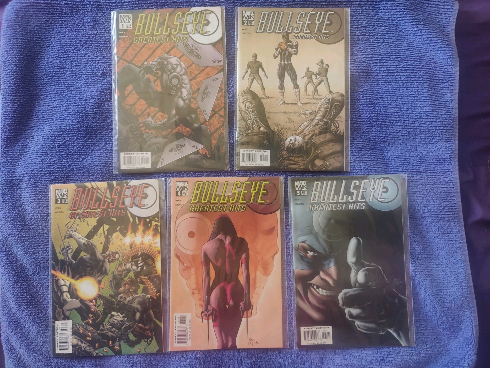 Bullseye Greatest Hits #1-5 Lot (2004) - VF+ to VF/NM condition except #1 FN