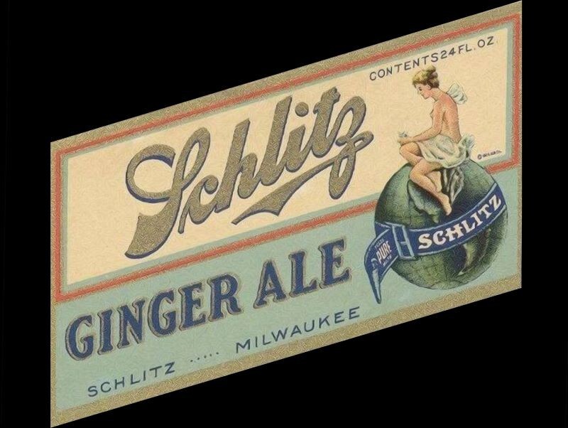 Schlitz Ginger Ale, Milwaukee NEW Sign: 28
