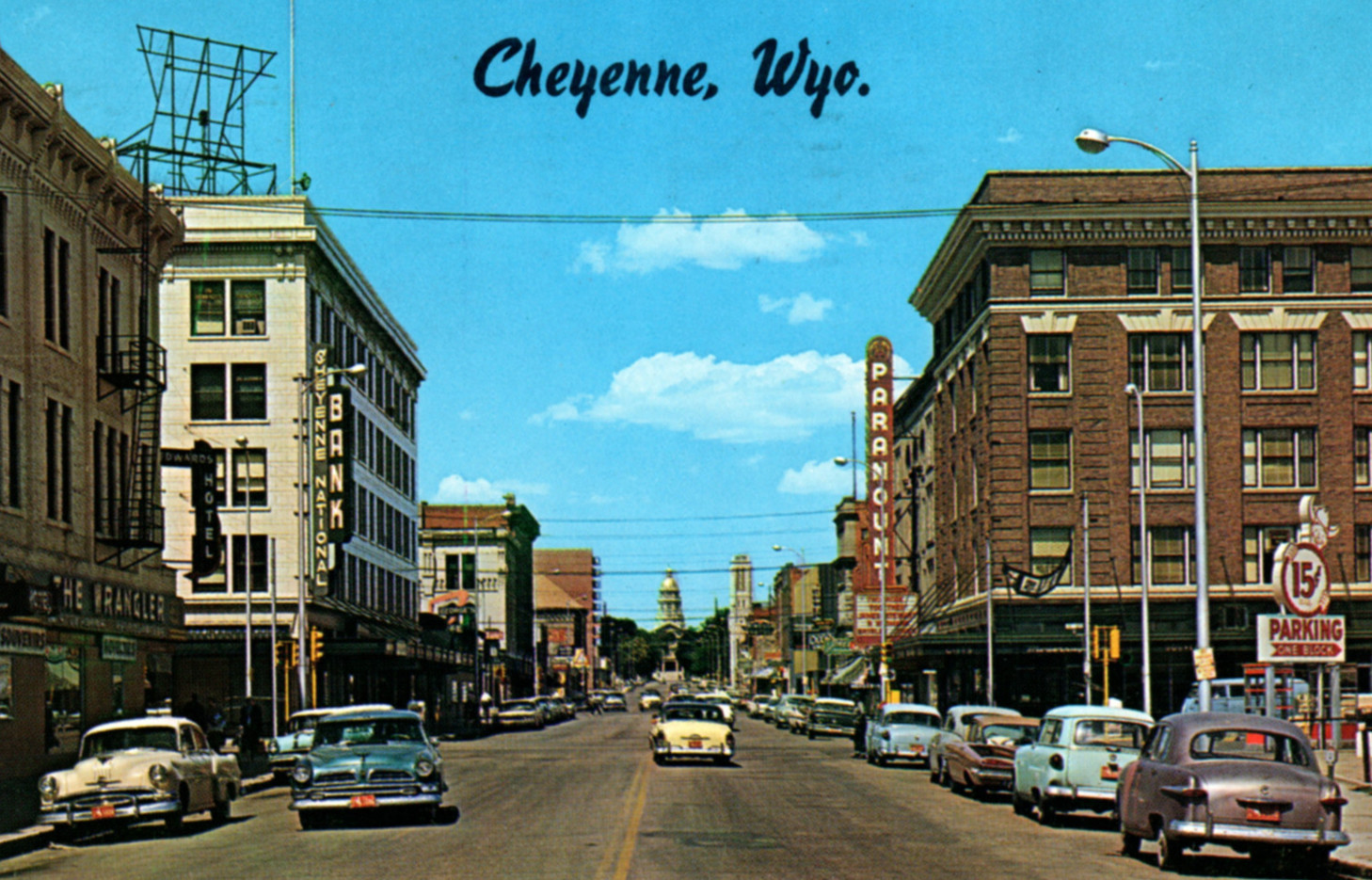 Cheyenne WY Capitol Avenue Postcard Cheyenne WY Capitol Avenue Postcard