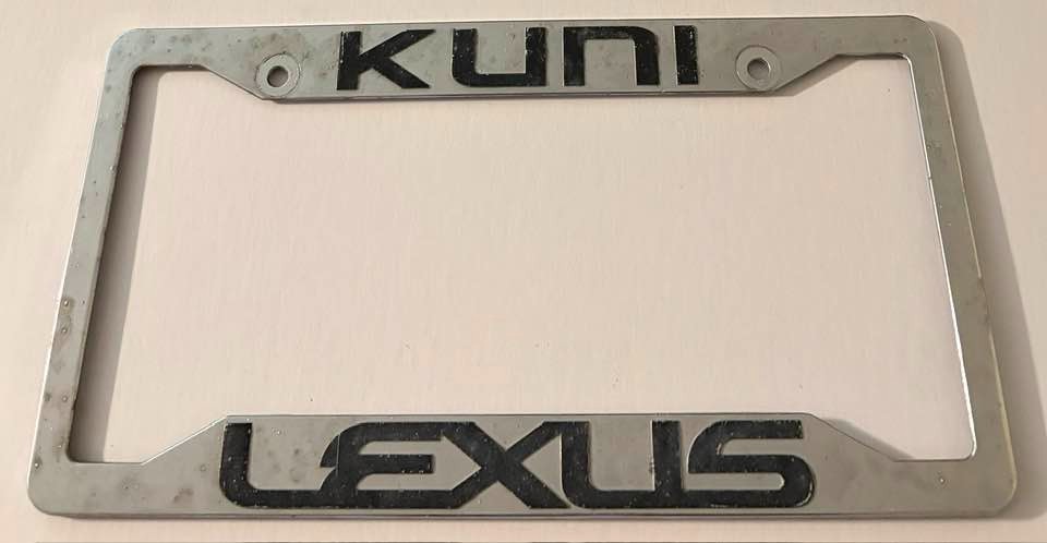 Kuni Lexus Dealership License Plate Frame Vancouver Canada