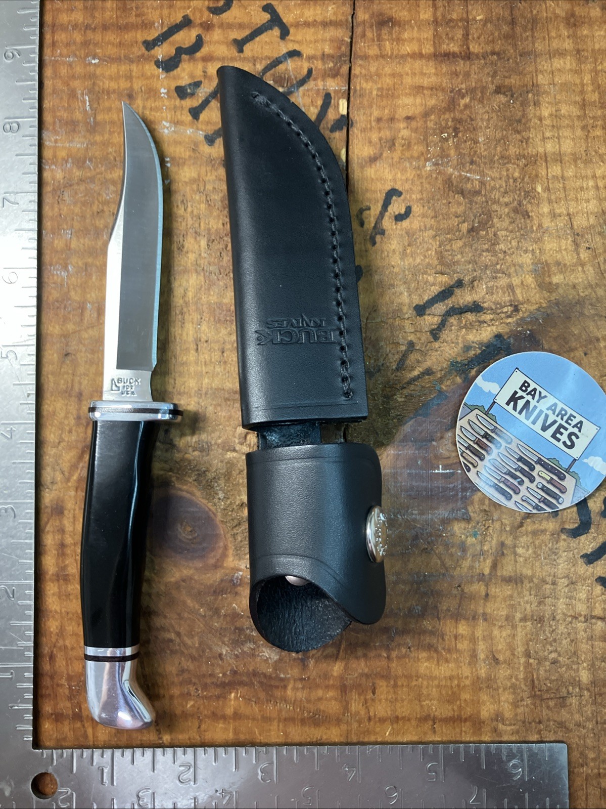 Vintage 2005 Buck 102 Woodsman Fixed Blade Hunting Knife - Idaho Tang Xlnt Cond