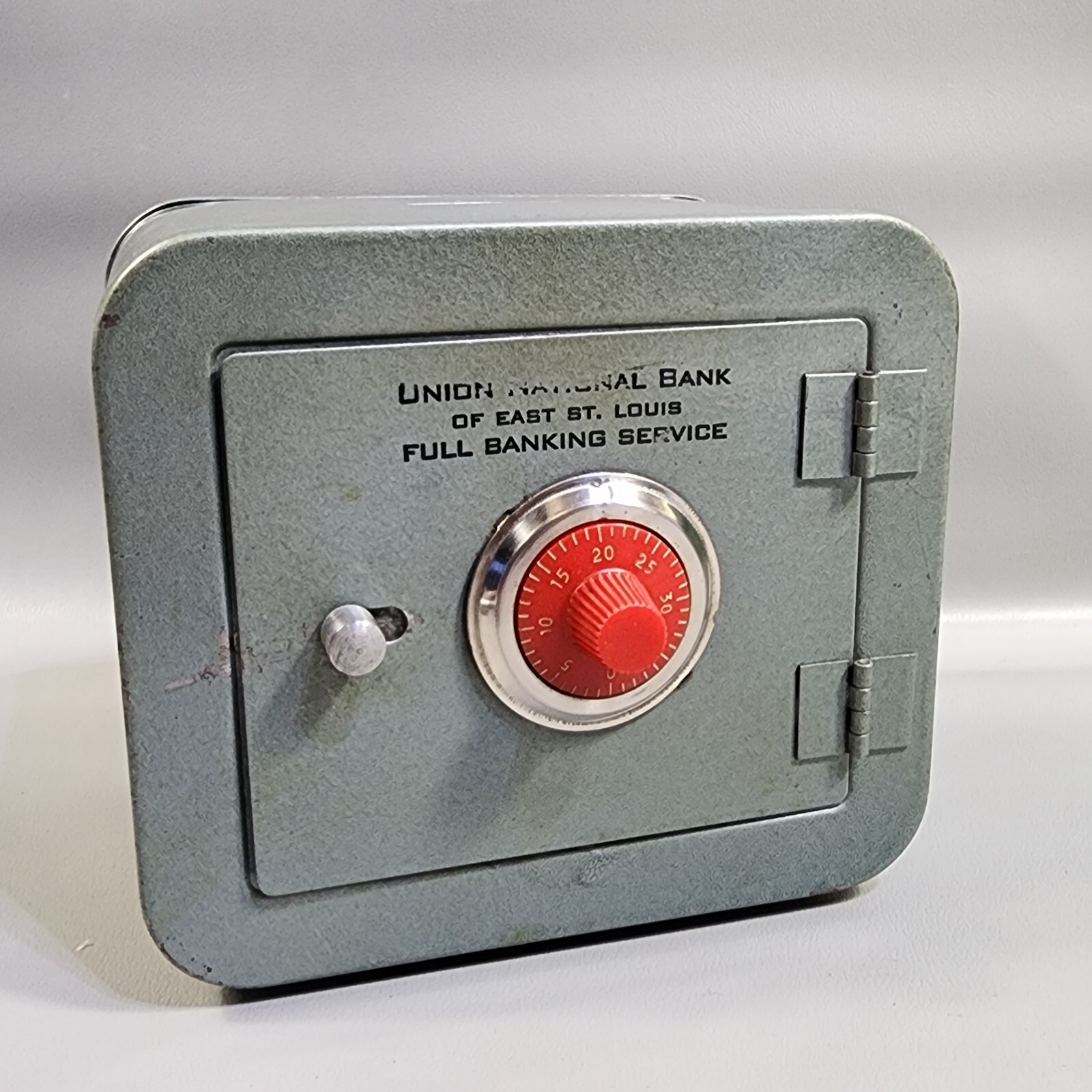 Vintage Tin Still Bank Union National Bank of East St. Louis Vault Safe