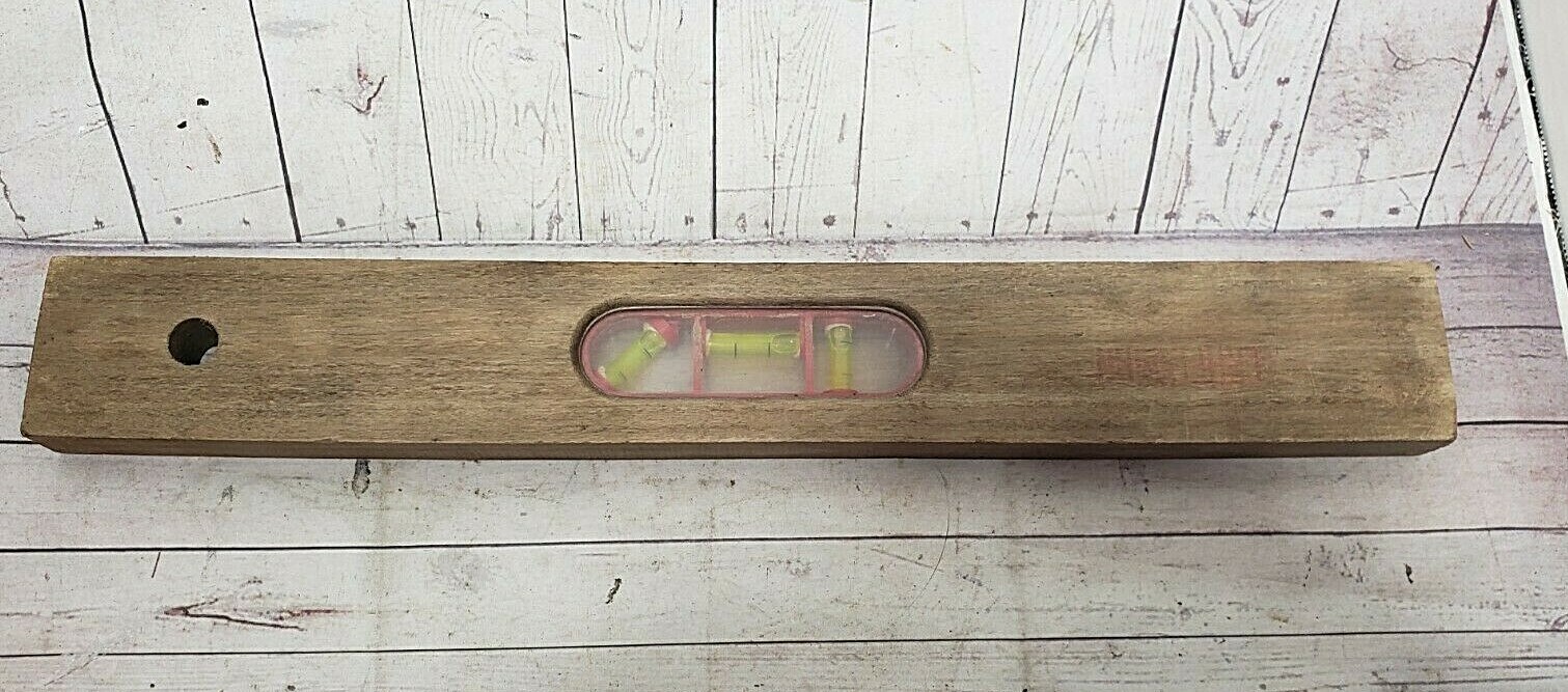 Antique VTG Craftsman Wood Level Carpentry Tool